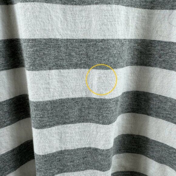 Burberry London Slim Fit Striped Polo Mens XL (Runs Small) Grey White Preppy - Picture 5 of 9